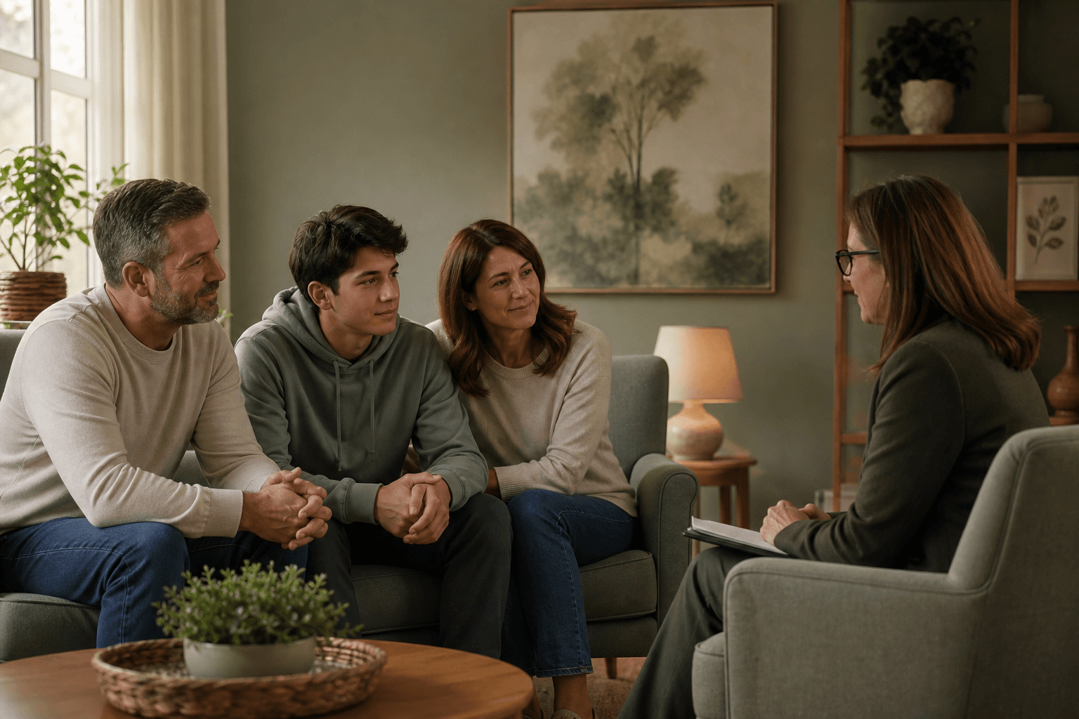 Family meeting with a certified interventionist in Alaska