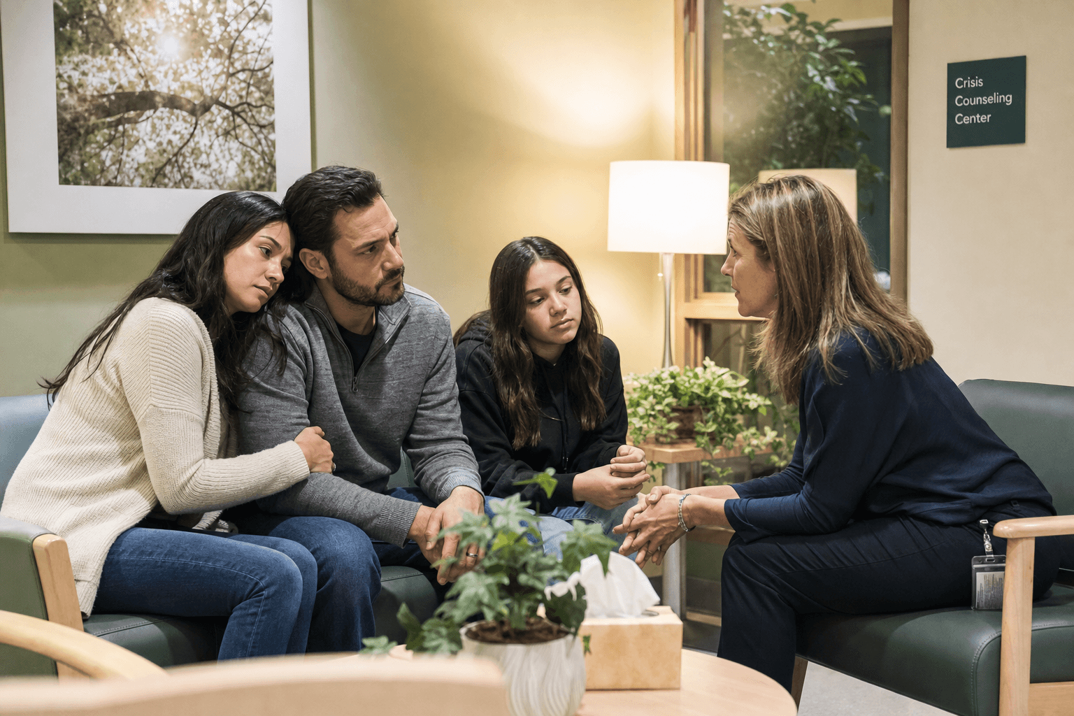 A family finding immediate crisis help