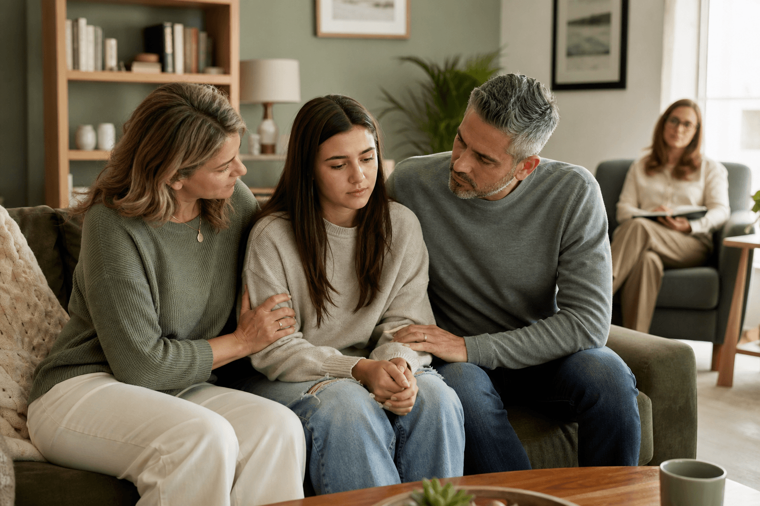 A family navigating dual diagnosis intervention