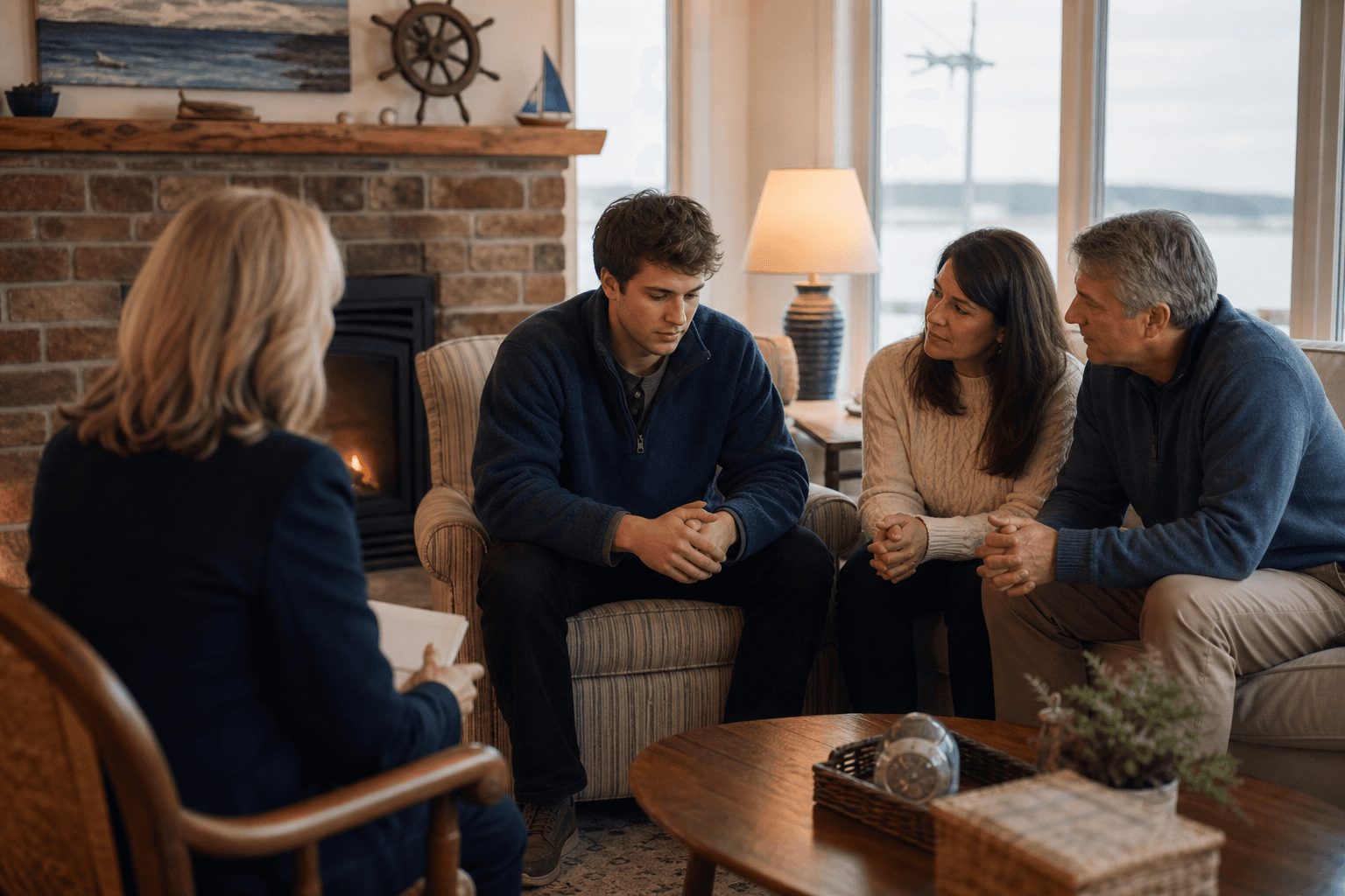Family meeting with a certified interventionist in Maine