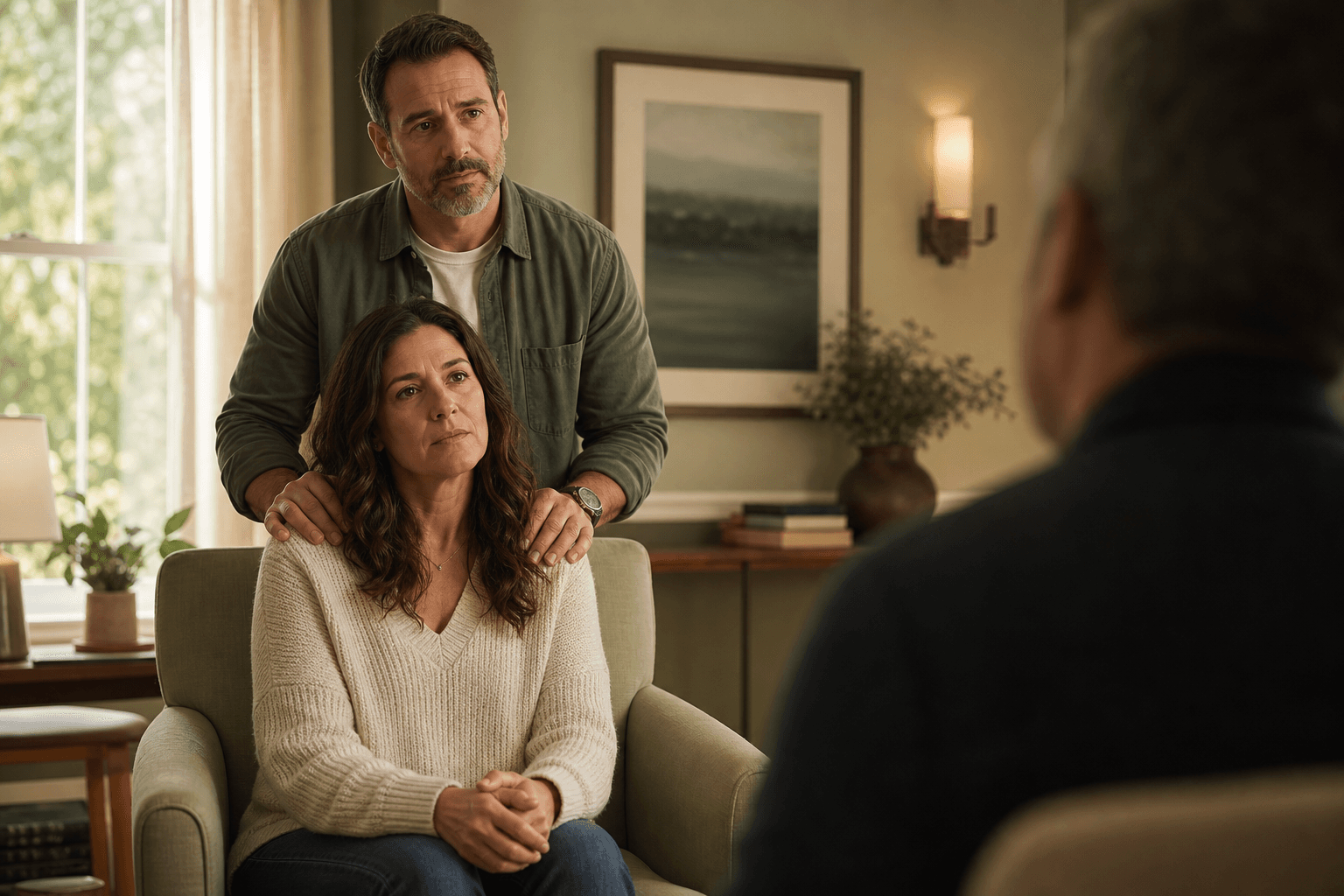 Parents standing together during a meth crisis