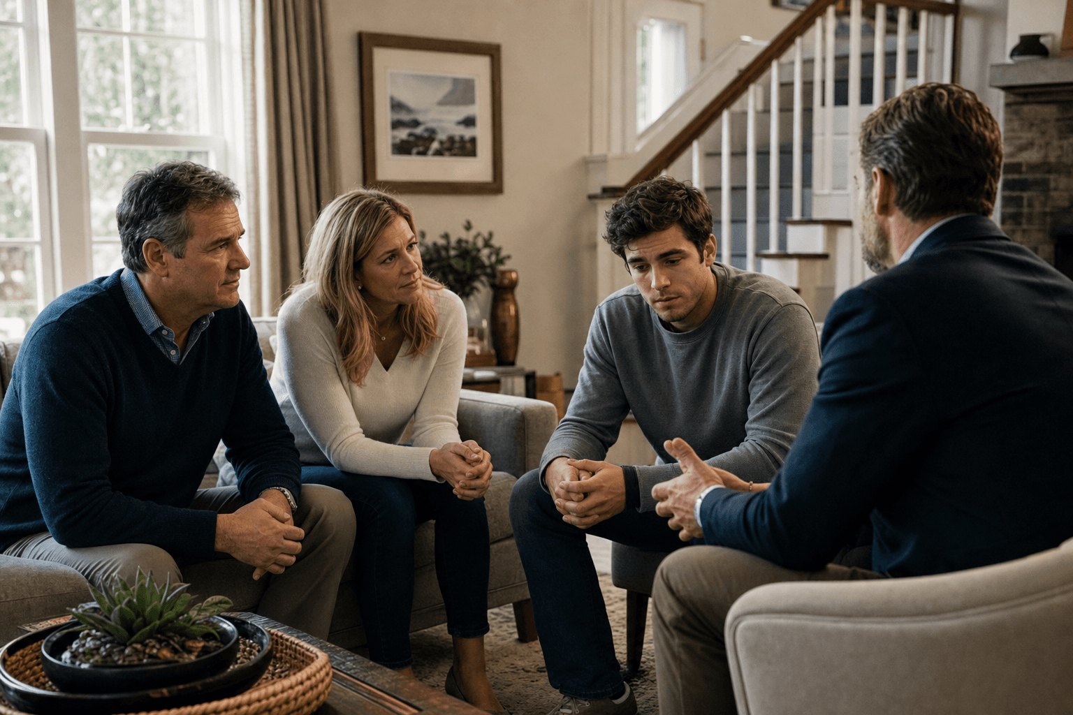 Family meeting with a certified interventionist in New Jersey