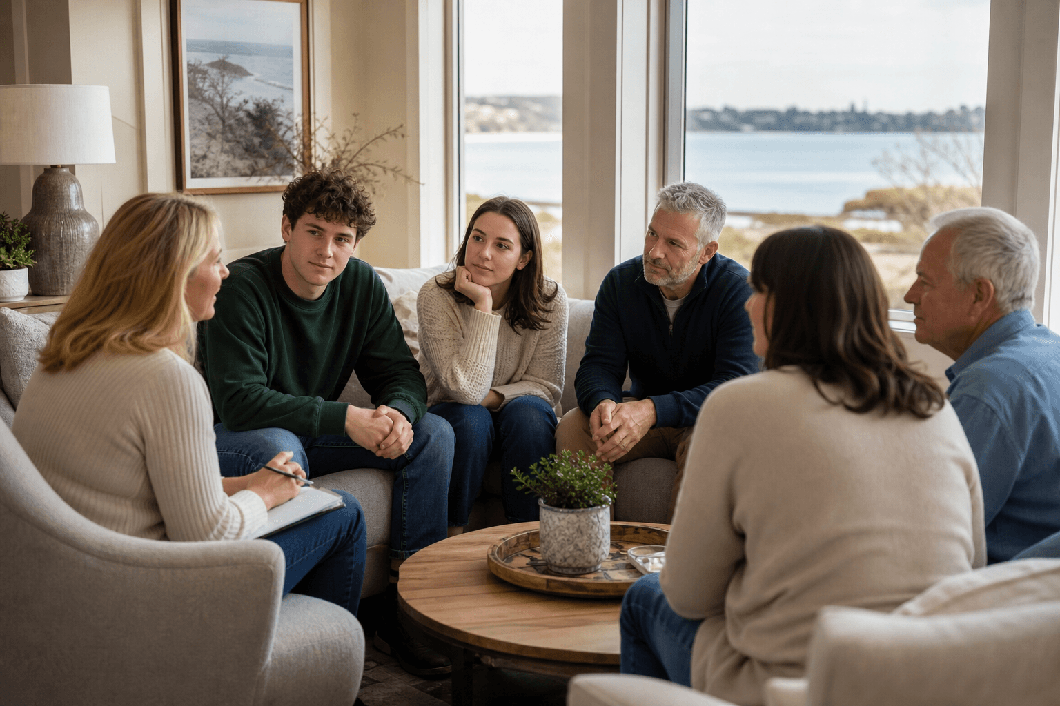 Family meeting with a certified interventionist in Rhode Island