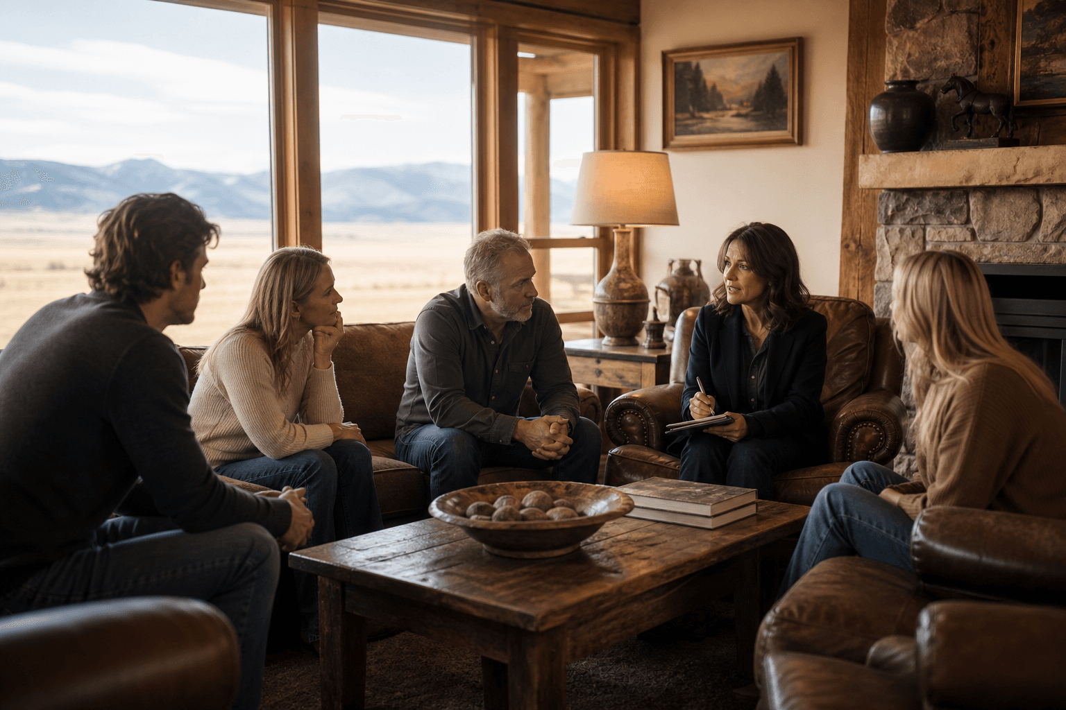 Wyoming family meeting with an interventionist