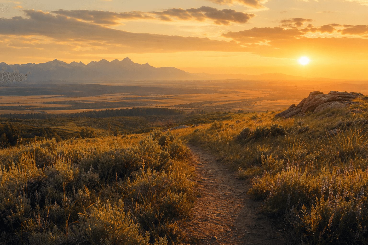 Hope and recovery in Wyoming open landscape