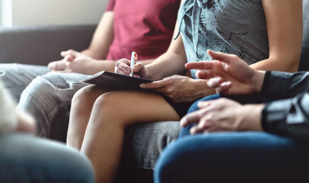 Group therapy meeting and counseling - quitting cold turkey