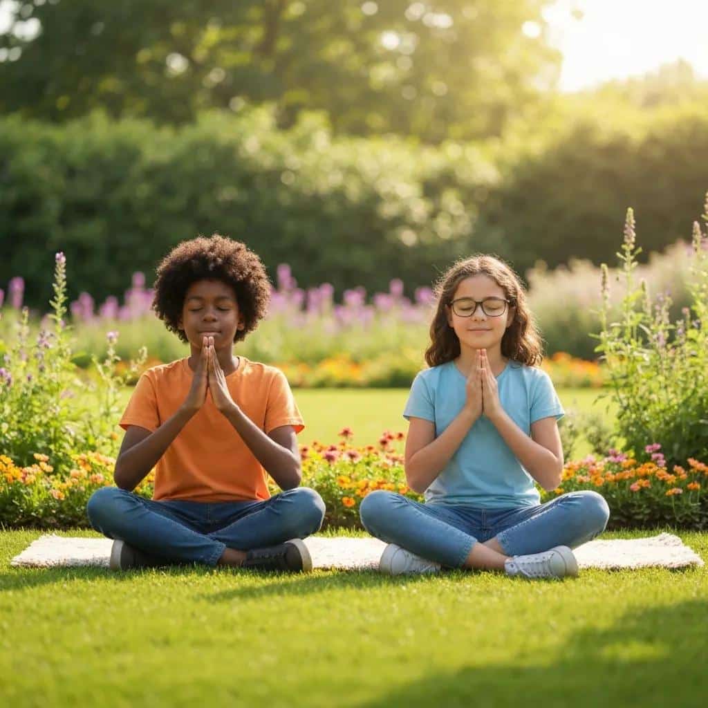 Sibling practicing calming techniques to cope with fear during addiction recovery