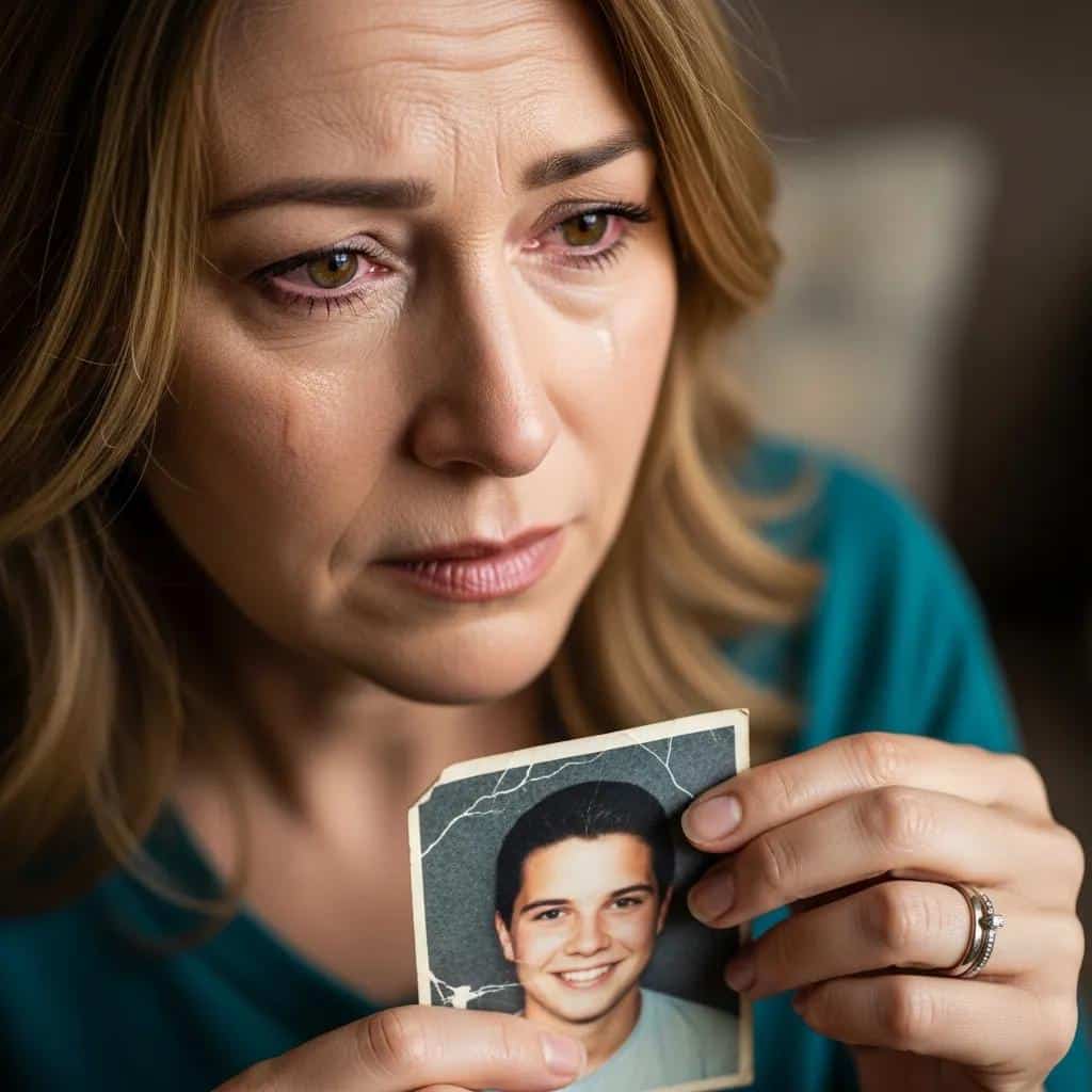 Concerned family member reflecting on addiction signs