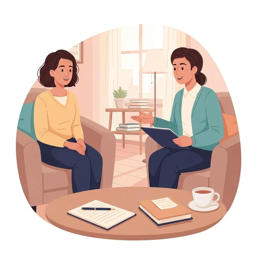 Family member receiving counseling support after addiction intervention