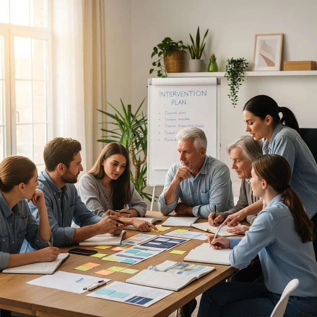 Group planning a successful cocaine intervention