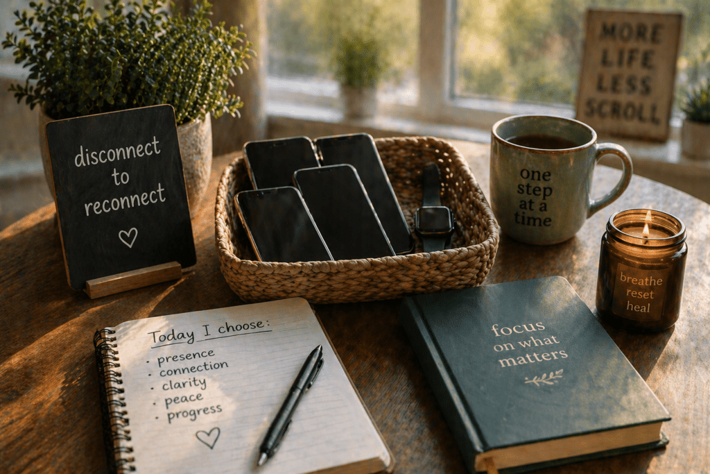 digital detox table for people