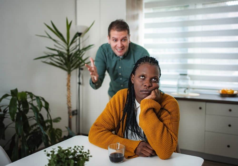 person ignoring other person